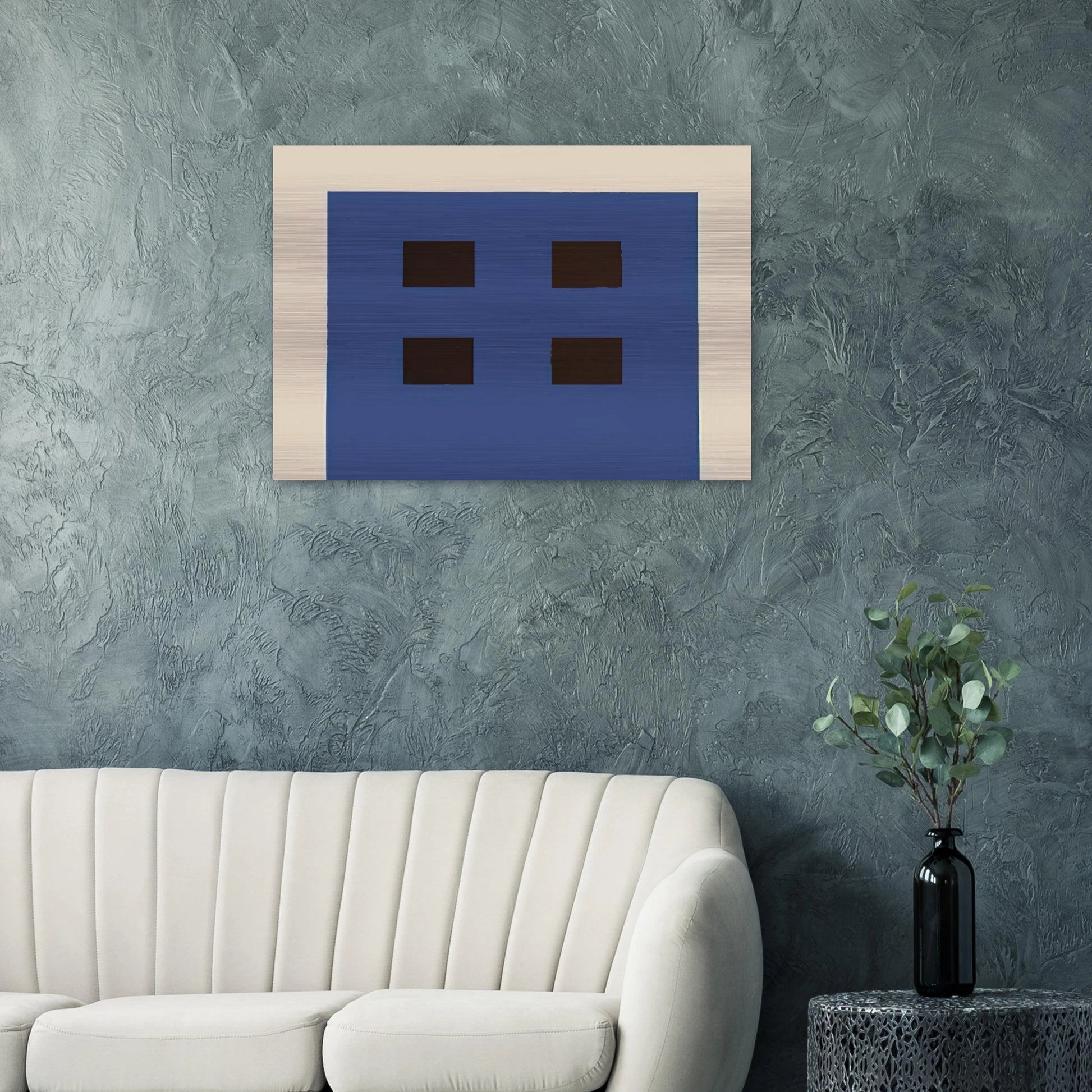 Apartment House - 1981 - Peter Halley Brushed Aluminum Print - 70x100 cm / 28x40 inches | Peter Halley Aluminum Print | Peter Halley Prints