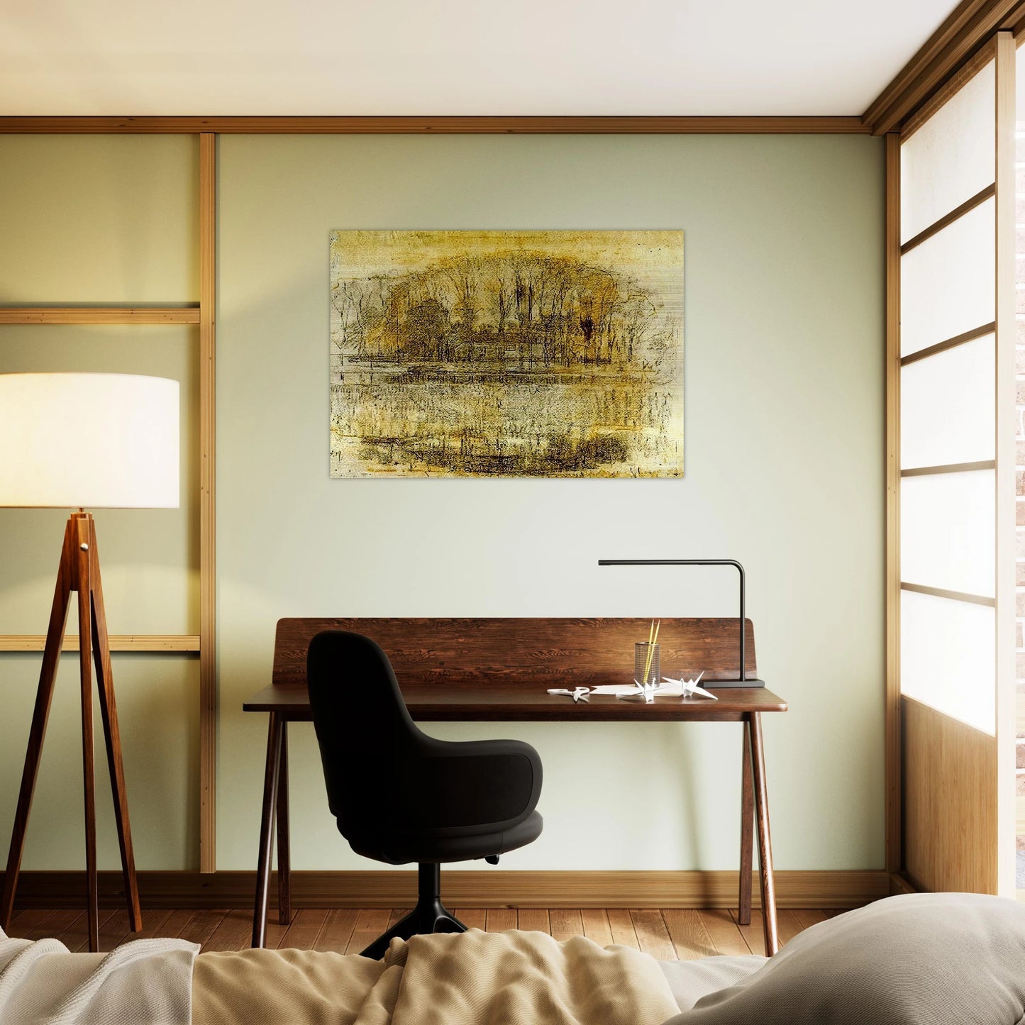 Geinrust Farm, Compositional Study - Piet Mondrian Brushed Aluminum Print - 70x100 cm / 28x40 inches | Piet Mondrian Aluminum Print | Piet Mondrian Prints