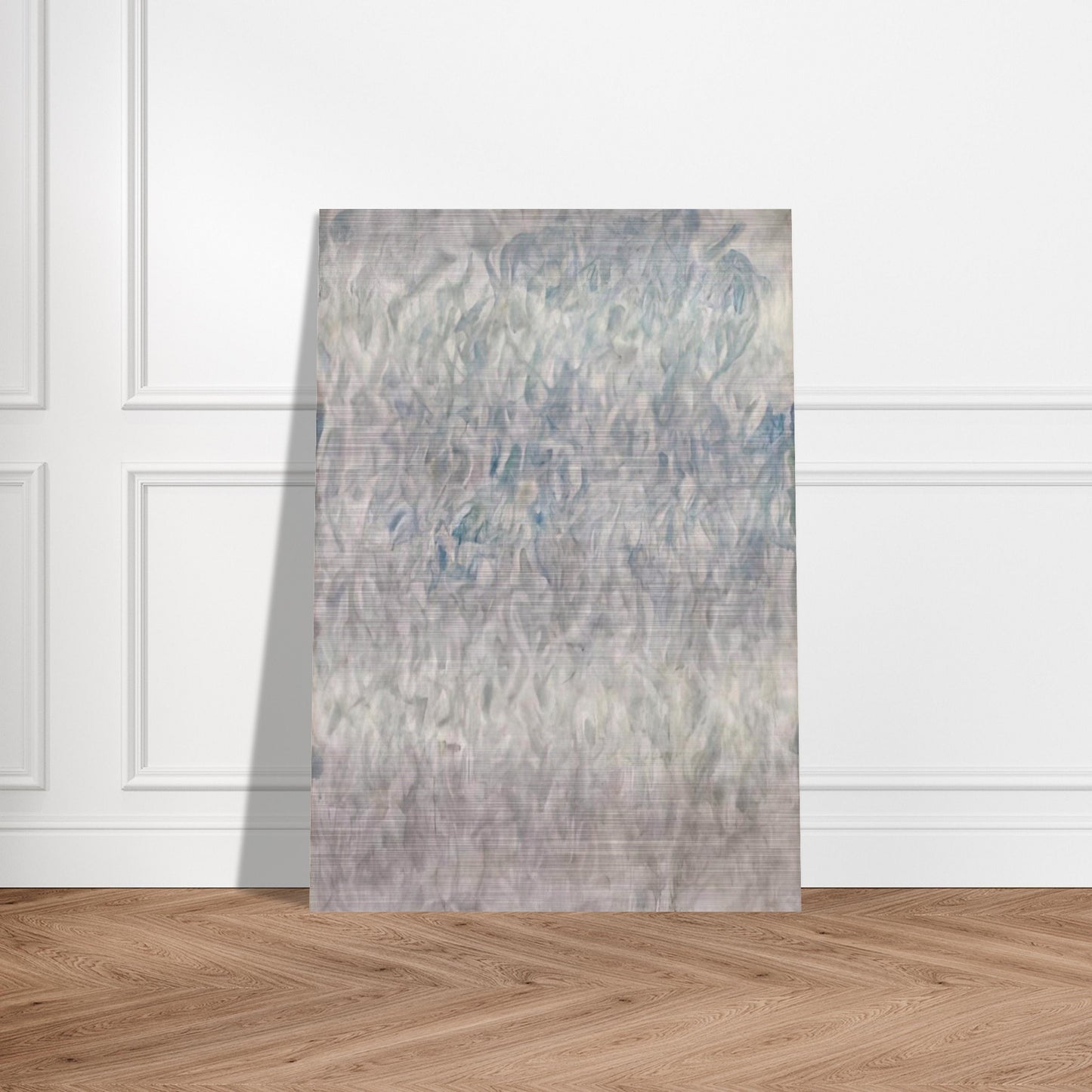 Amerika  Grey Blue  - Sam Francis Brushed Aluminum Print - 70x100 cm / 28x40 inches | Sam Francis Aluminum Print | Sam Francis Prints