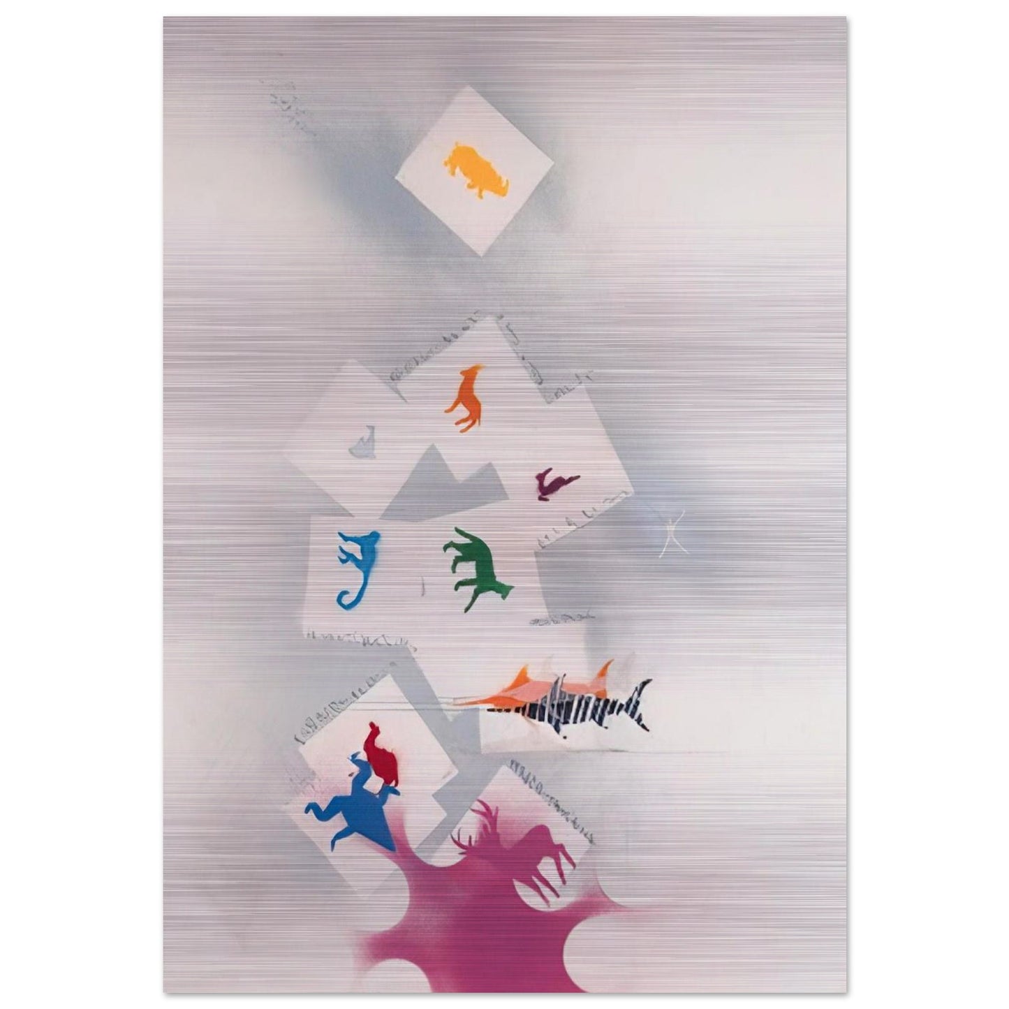 UNTITLED 2 - Alighiero Boetti Brushed Aluminum Print - 70x100 cm / 28x40 inches | Alighiero Boetti Aluminum Print | Alighiero Boetti Prints