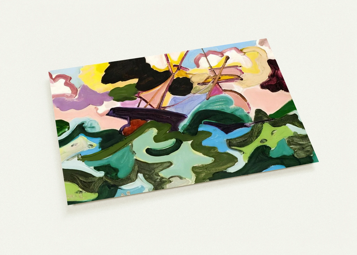 En fuite - Fauvism, Tachisme By Charles Lapicque Pack of 10 Post Cards | Charles Lapicque Post Cards | A6 (10.5 x 14.8 cm) - 4.1 x 5.8 inches