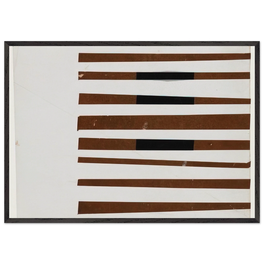 Black Brown White - Ellsworth Kelly 70x100 cm / 28x40 inches Framed Art Print – Black Wooden Frame