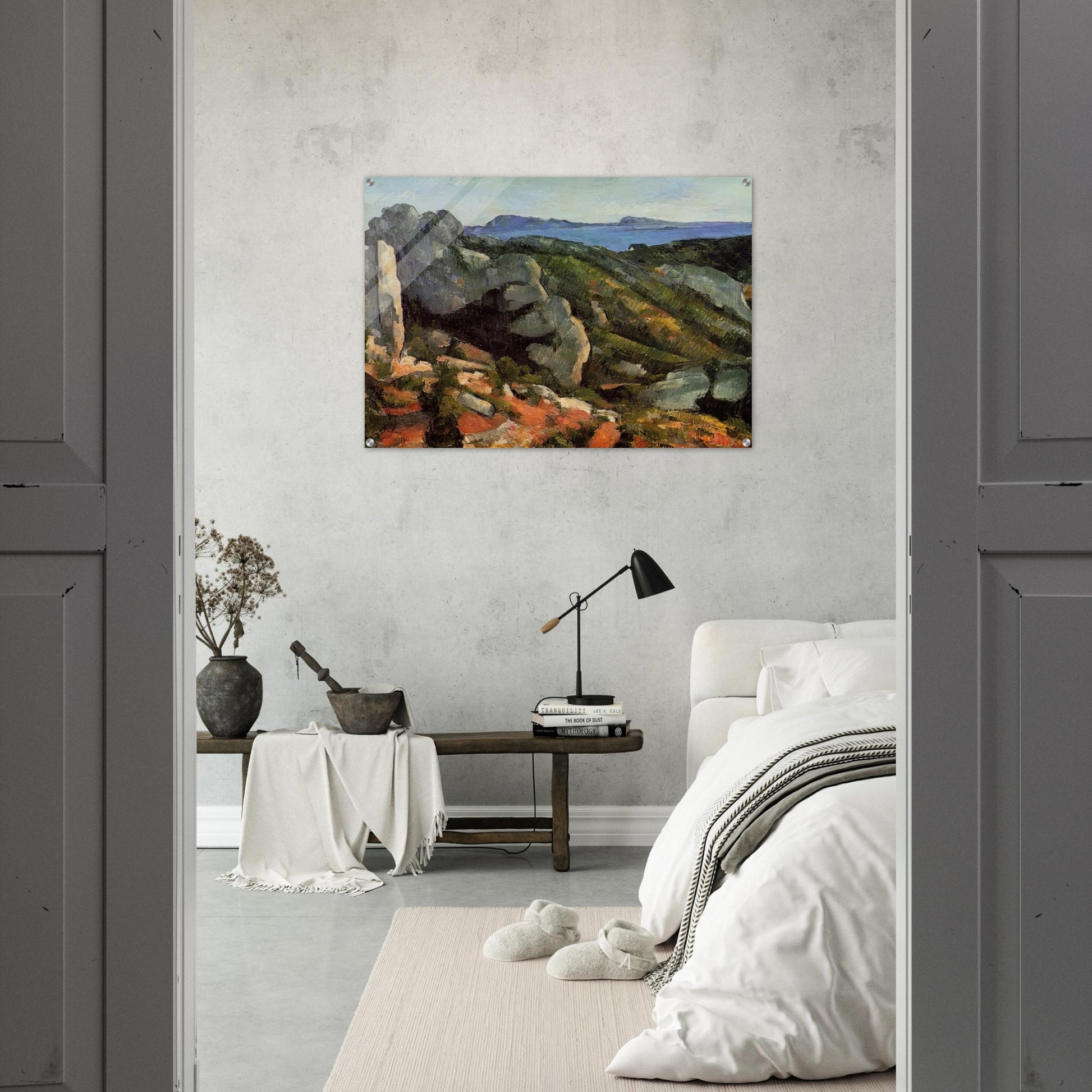 Rocks at L'Estaque - Paul Cézanne Acrylic Print - 70x100 cm / 28x40″ inches
