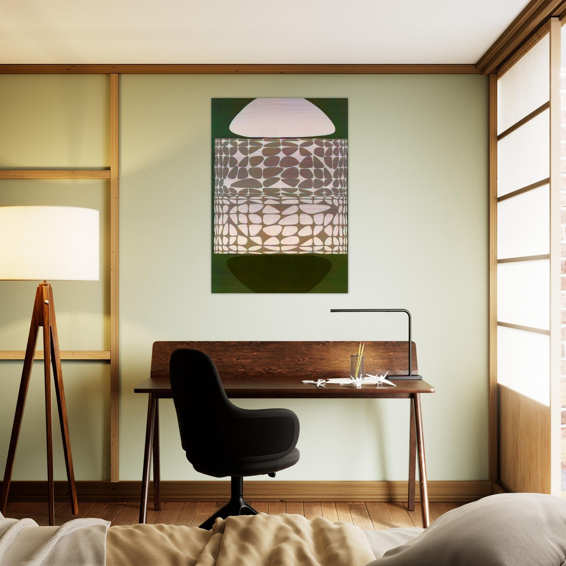 Meandres Belle-Isle - 1951 - Victor Vasarely Brushed Aluminum Print - 70x100 cm / 28x40 inches | Victor Vasarely Aluminum Print | Victor Vasarely Prints