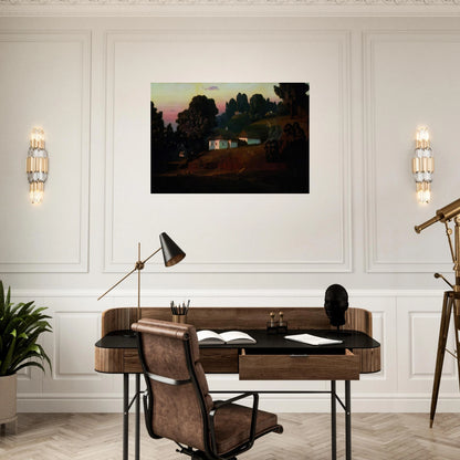 Evening in Ukraine - Arkhyp Kuindzhi Brushed Aluminum Print - 70x100 cm / 28x40 inches | Arkhyp Kuindzhi Aluminum Print | Arkhyp Kuindzhi Prints