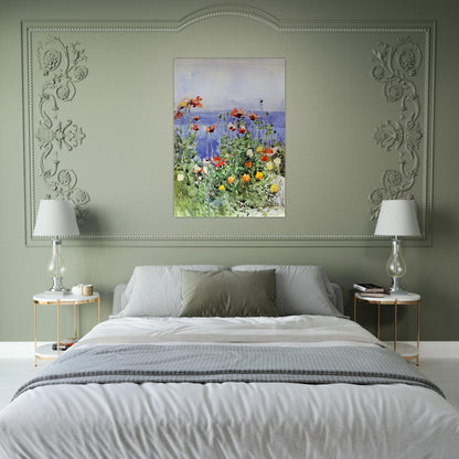 Poppies, Isles of Shoals 02 - Childe Hassam Brushed Aluminum Print - 70x100 cm / 28x40 inches | Childe Hassam Aluminum Print | Childe Hassam Prints