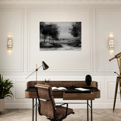 Landscape - Vincent van Gogh Brushed Aluminum Print - 70x100 cm / 28x40 inches | Vincent van Gogh Aluminum Print | Vincent van Gogh Prints