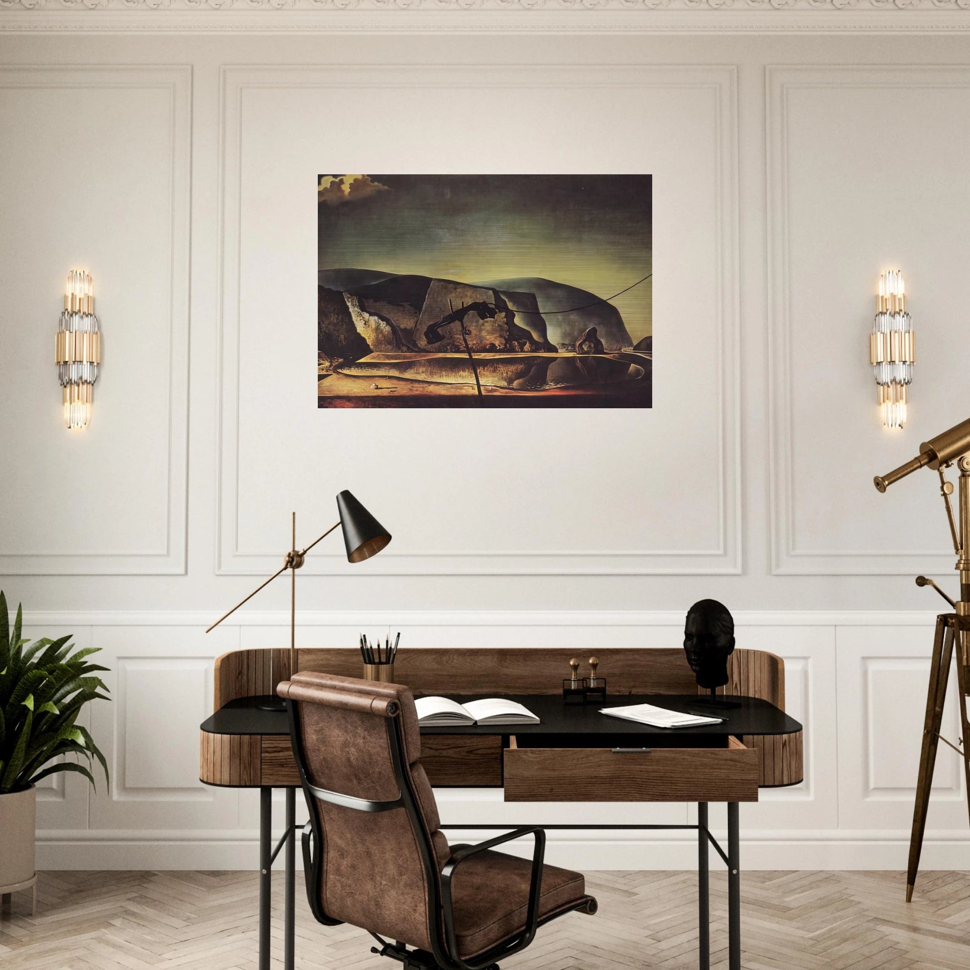 MOUNTAIN LAKE - Salvador Dali Brushed Aluminum Print - 70x100 cm / 28x40 inches | Salvador Dali Aluminum Print | Salvador Dali Prints
