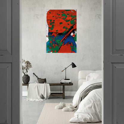 Untitled  SFP94-137  SFF 1807  - Sam Francis Brushed Aluminum Print - 70x100 cm / 28x40 inches | Sam Francis Aluminum Print | Sam Francis Prints