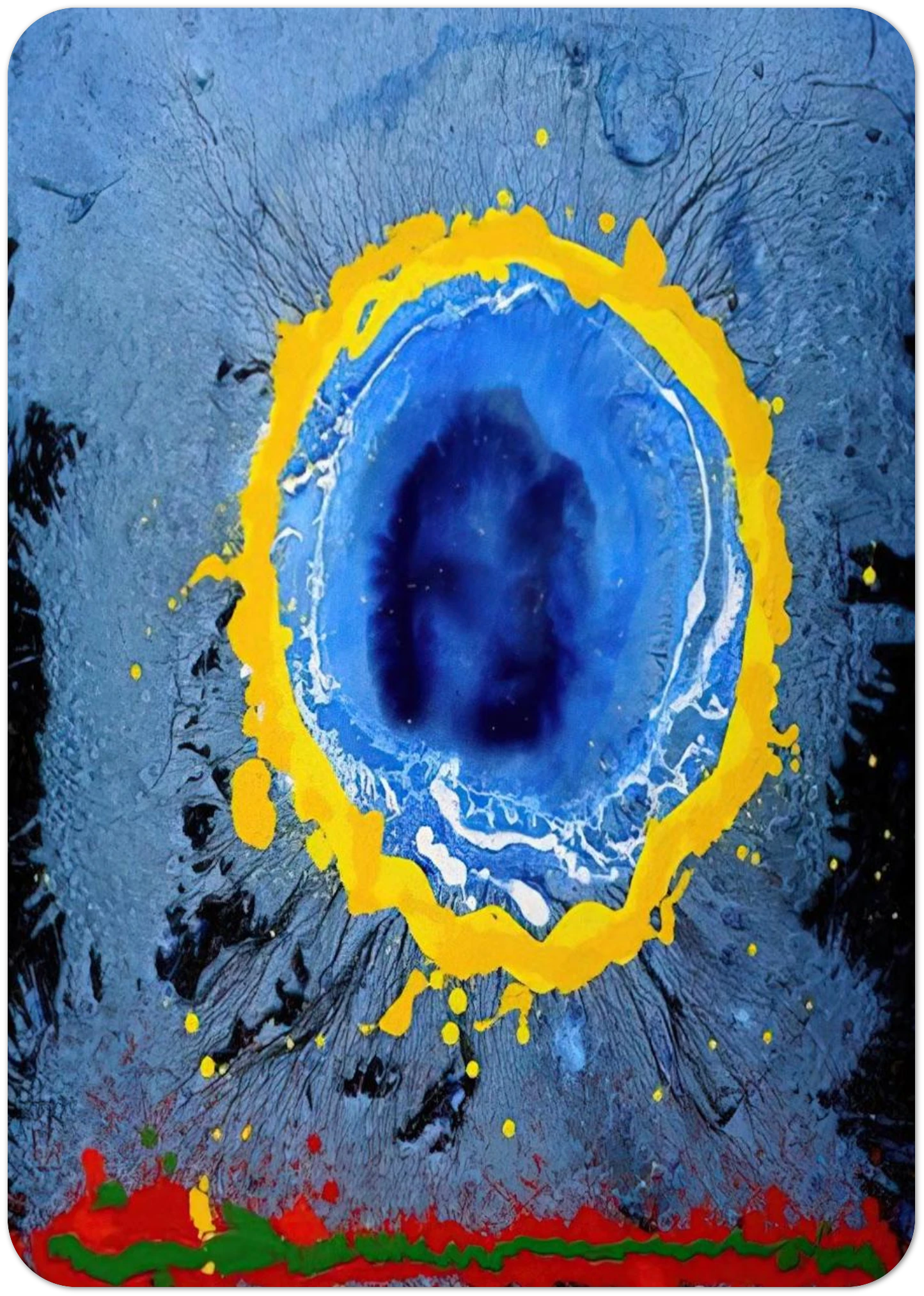 Moon's Milk - 2009 By John Hoyland Pack of 10 Post Cards | John Hoyland Post Cards | A6 (10.5 x 14.8 cm) - 4.1 x 5.8 inches