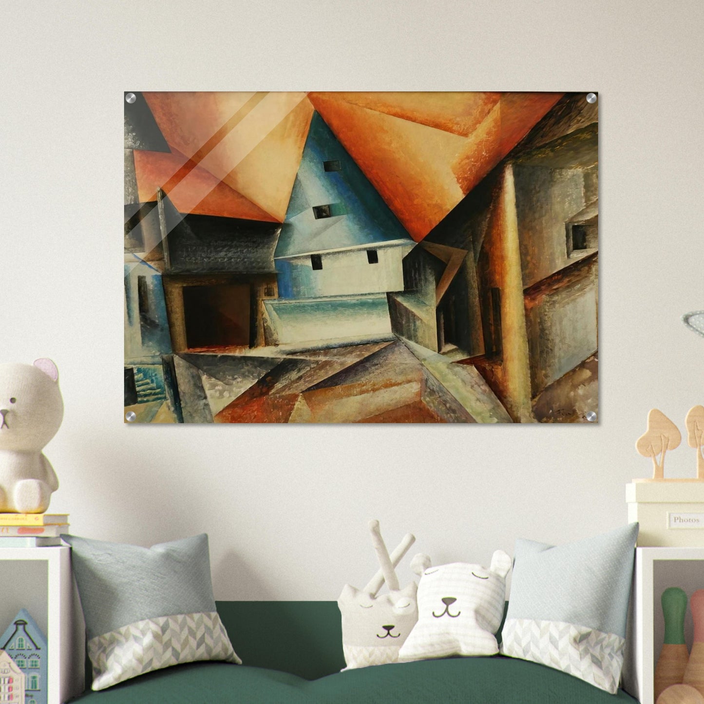 OBERWEIMAR 1921 - Lyonel Feininger Acrylic Print - 70x100 cm / 28x40″ inches | Lyonel Feininger Wall Art | Lyonel Feininger Prints