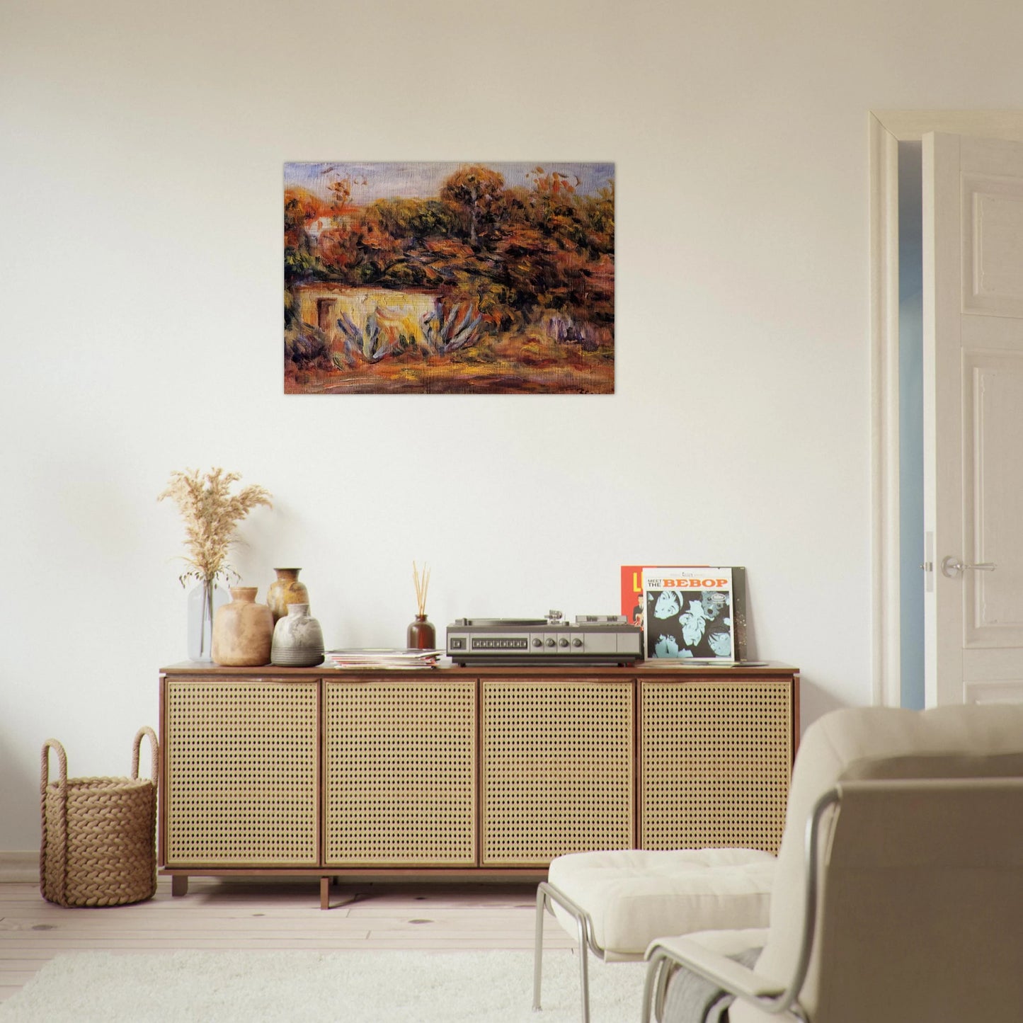 Cabin with Aloe Plants - Pierre-Auguste Renoir Brushed Aluminum Print - 70x100 cm / 28x40 inches | Pierre-Auguste Renoir Aluminum Print | Pierre-Auguste Renoir Prints
