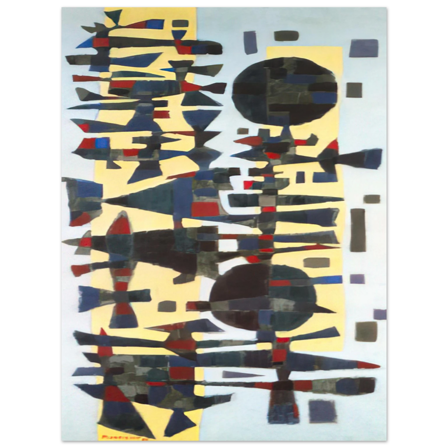 Alfred Manessier - FÃªte en Zeeland - 1955  75x100 cm / 30x40inches Fine Art Poster