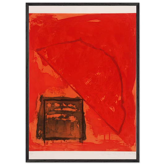 Trace - 1979 - John Hoyland 70x100 cm / 28x40 inches Framed Art Print – Black Wooden Frame