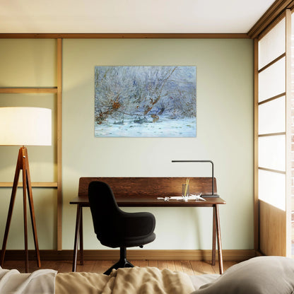 The Frost - claude monet Brushed Aluminum Print - 70x100 cm / 28x40 inches | claude monet Aluminum Print | claude monet Prints