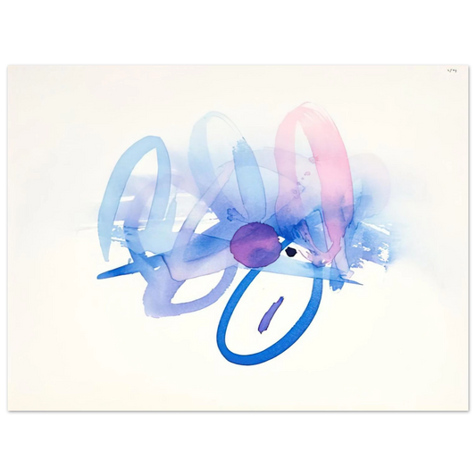 Luis Feito - UNTITLED PURPLE PINK AND BLUE  75x100 cm / 30x40inches Fine Art Poster