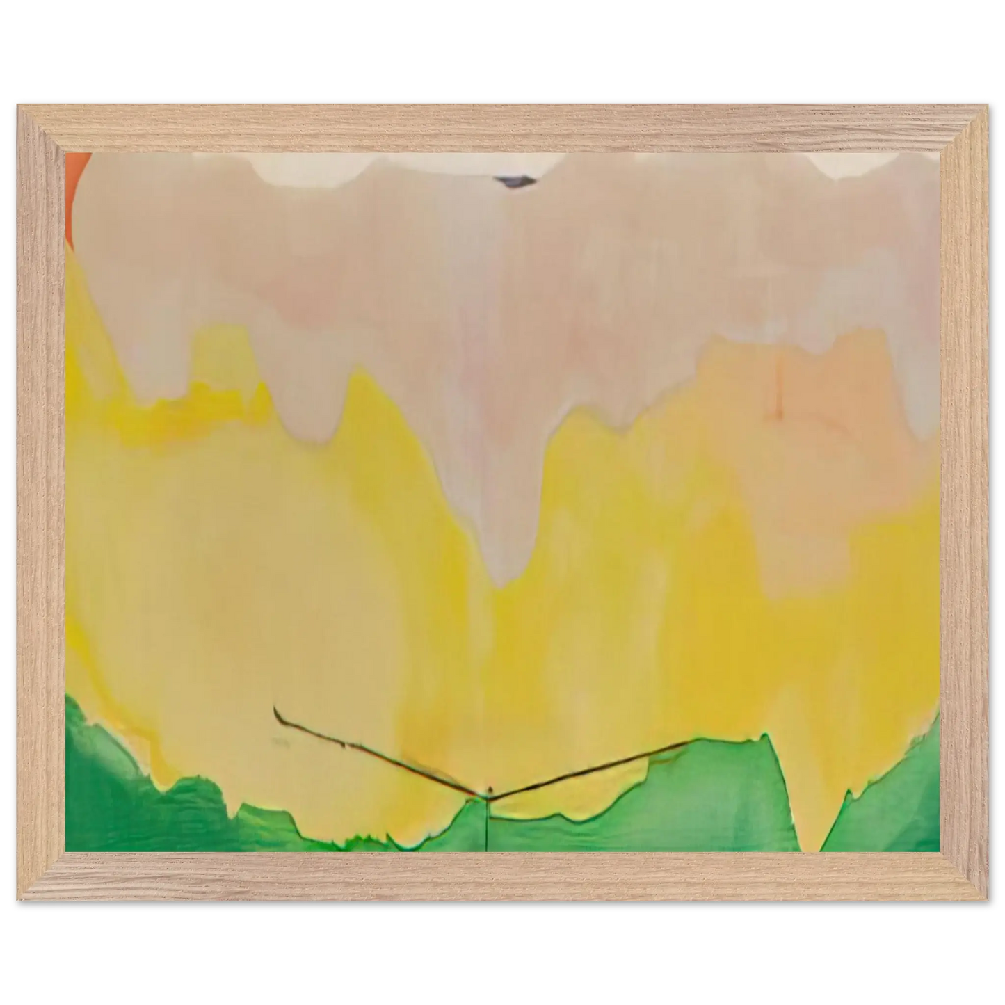 Helen Frankenthaler - Boulevard - 1973 Wall art - 40x50 cm / 16x20 Inches - Premium Wooden Framed Poster With Fine Art Paper - White frame