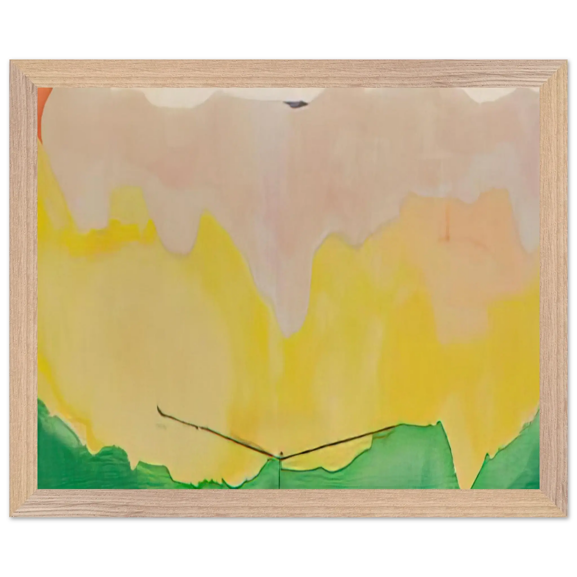 Helen Frankenthaler - Boulevard - 1973 Wall art - 40x50 cm / 16x20 Inches - Premium Wooden Framed Poster With Fine Art Paper - White frame