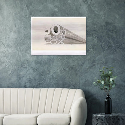 TRADEMARK STUDY 5 1962 - Edward Ruscha Brushed Aluminum Print - 70x100 cm / 28x40 inches | Edward Ruscha Aluminum Print | Edward Ruscha Prints