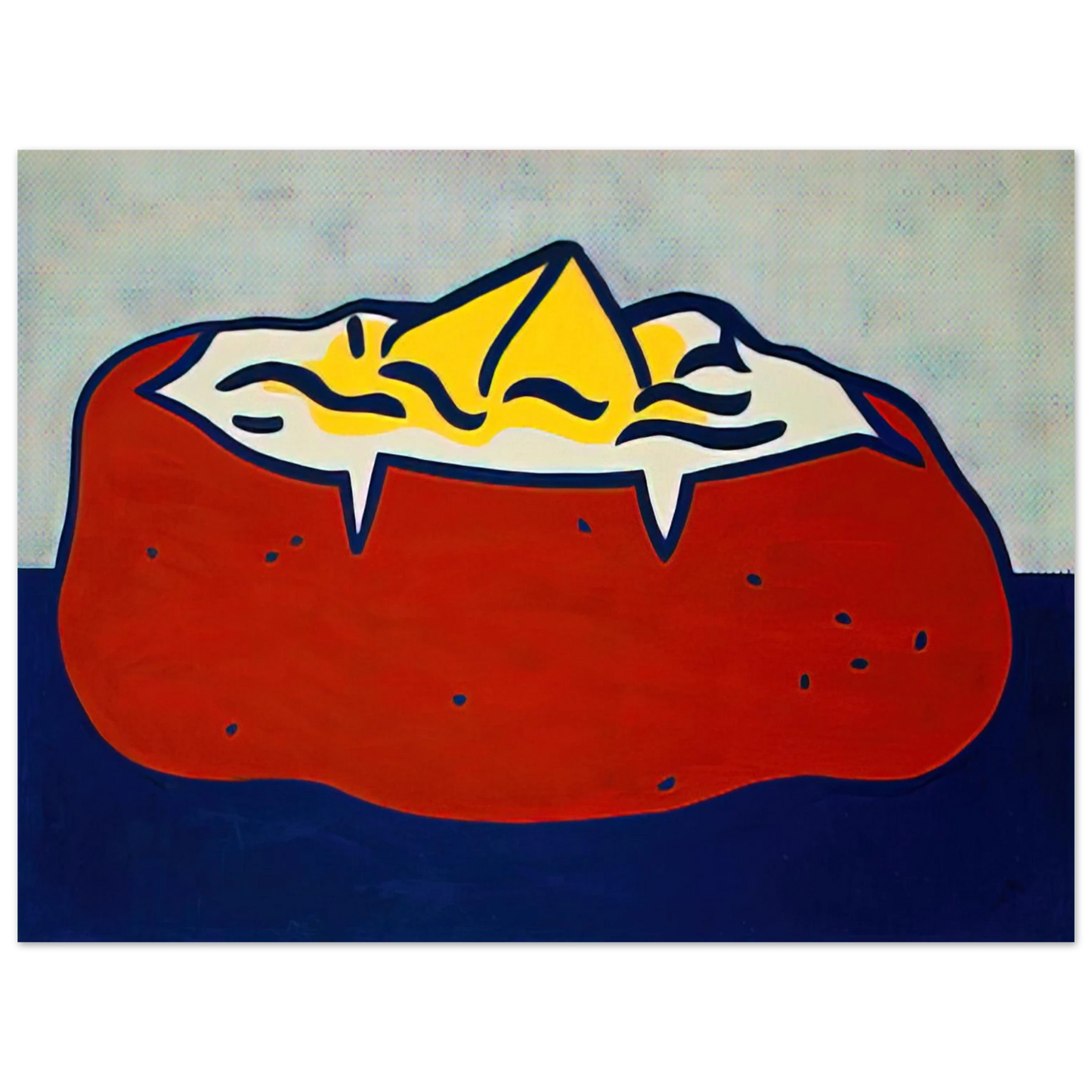 Roy Lichtenstein - BAKED POTATO 1962  75x100 cm / 30x40inches Fine Art Poster