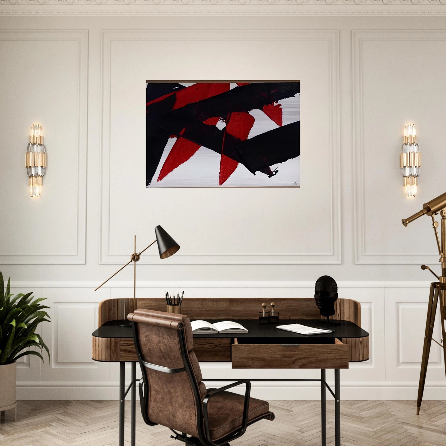 UNTITLED 2007 - Luis Feito Brushed Aluminum Print - 70x100 cm / 28x40 inches | Luis Feito Aluminum Print | Luis Feito Prints