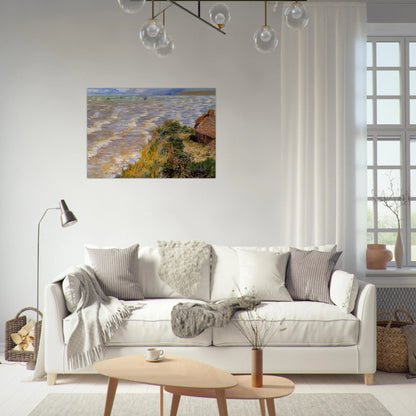 Rising Tide at Pourville - claude monet Brushed Aluminum Print - 70x100 cm / 28x40 inches | claude monet Aluminum Print | claude monet Prints