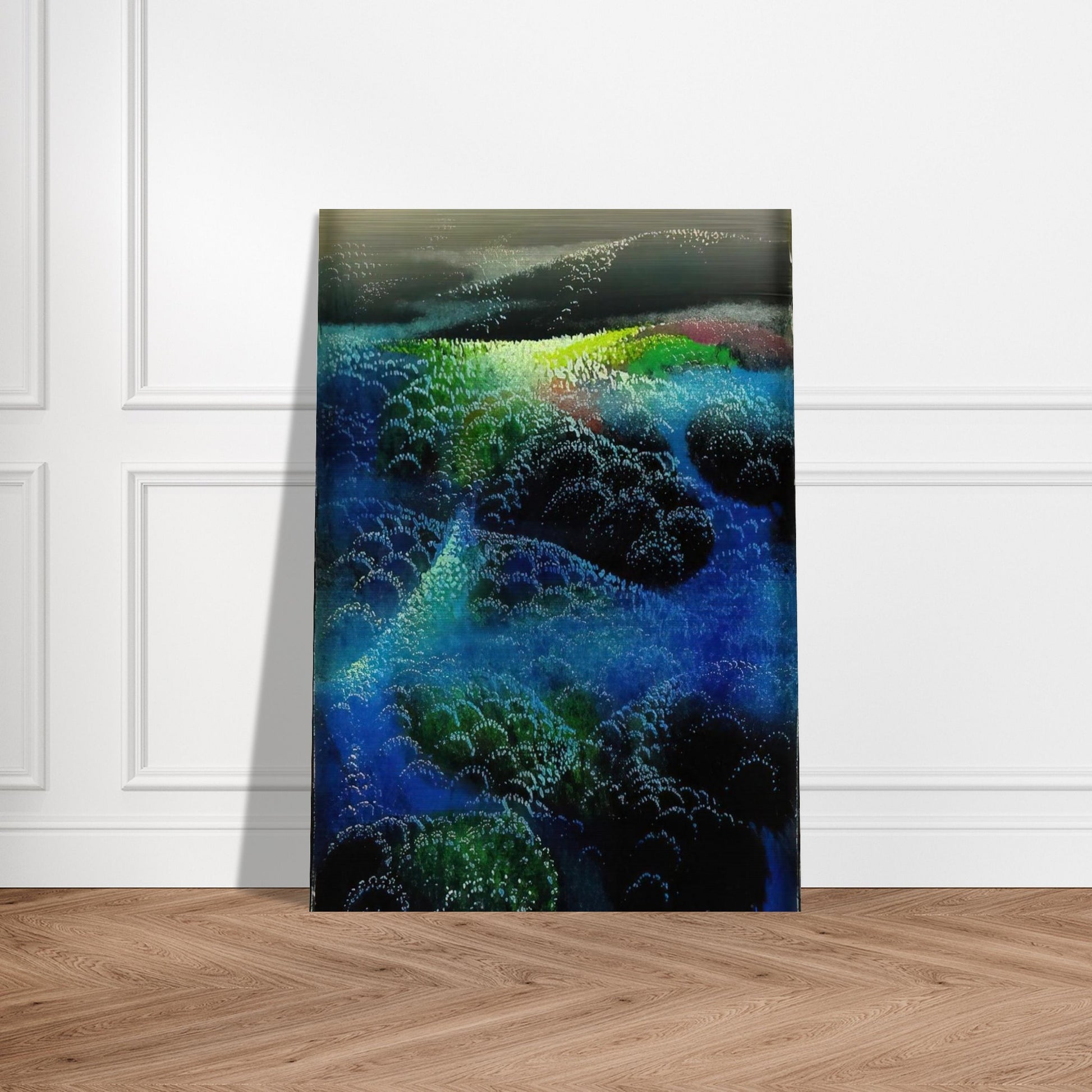 Fields Of Fog - Eyvind Earle Brushed Aluminum Print - 70x100 cm / 28x40 inches | Eyvind Earle Aluminum Print | Eyvind Earle Prints