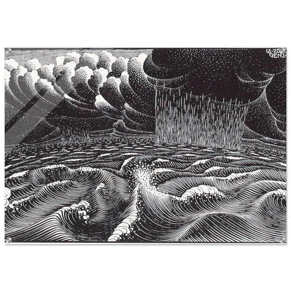 THE 2ND DAY OF THE CREATION - MC Escher Acrylic Print - 70x100 cm / 28x40″ inches | Maurits Cornelis Escher Prints