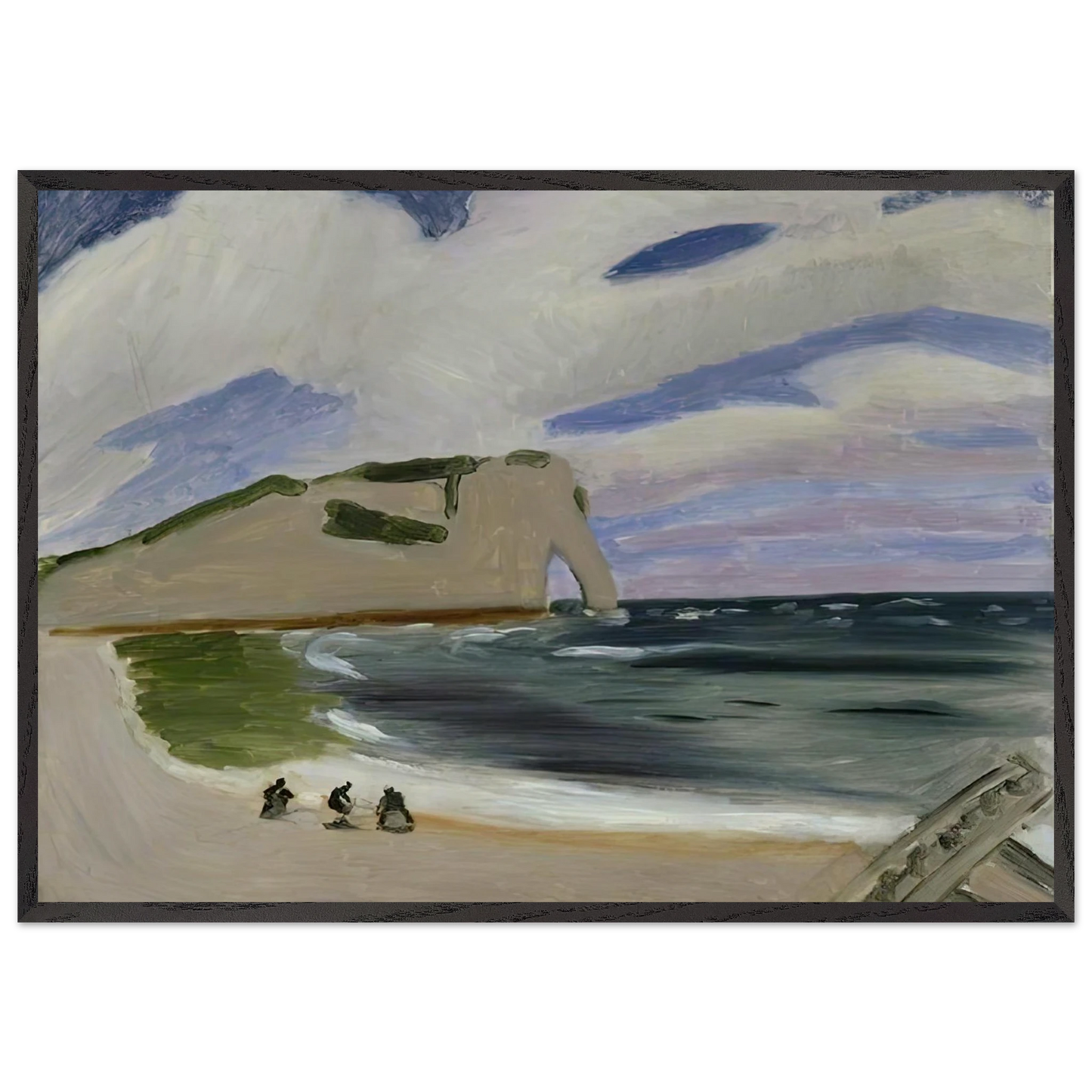 WOMEN ON THE BEACH ETRETAT 1920 - Henri Matisse 70x100 cm / 28x40 inches Framed Art Print – Black Wooden Frame