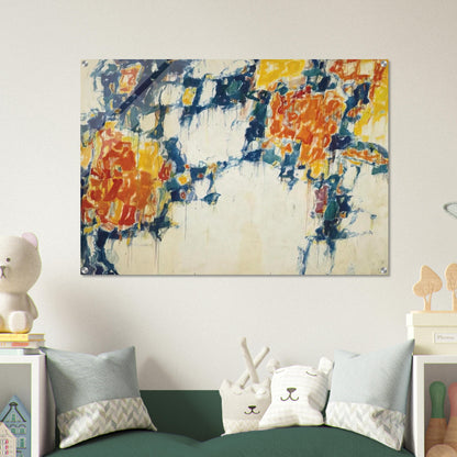 Basel Mural I - Sam Francis Acrylic Print - 70x100 cm / 28x40″ inches | Sam Francis Wall Art | Sam Francis Prints