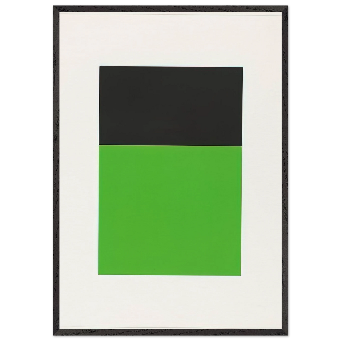 Black-Green from the Series of Ten Lithographs - Ellsworth Kelly 70x100 cm / 28x40 inches Framed Art Print – Black Wooden Frame