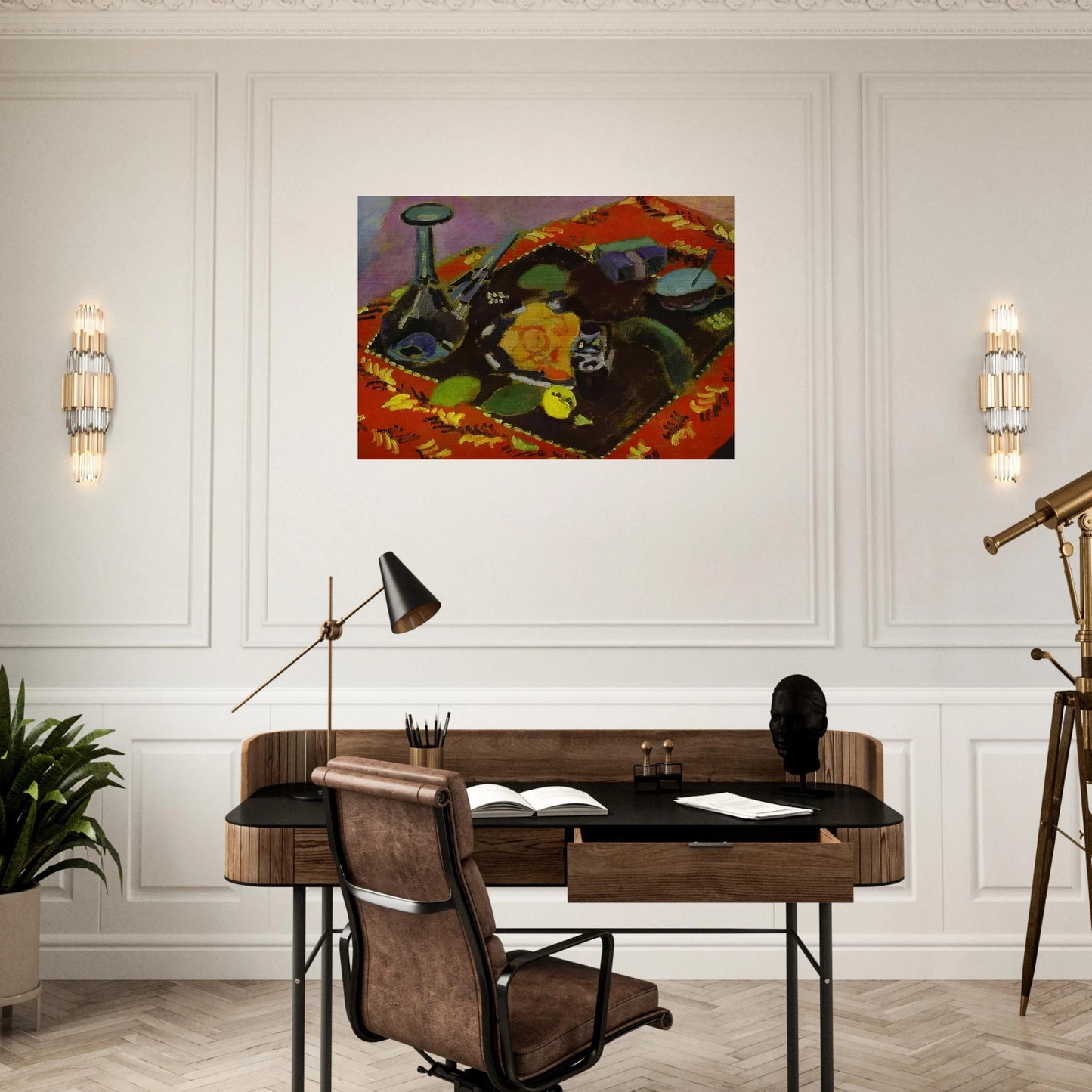 DISHES AND FRUIT 1906 - Henri Matisse Brushed Aluminum Print - 70x100 cm / 28x40 inches | Henri Matisse Aluminum Print | Henri Matisse Prints