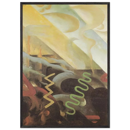 Astrazione - 1921 - Julius Evola 70x100 cm / 28x40 inches Framed Art Print – Black Wooden Frame