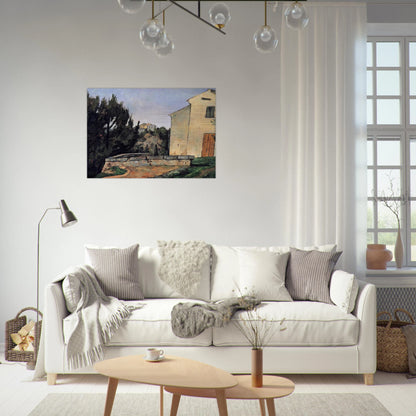 The Abandoned House - Paul Cézanne Brushed Aluminum Print - 70x100 cm / 28x40 inches | Paul Cézanne Aluminum Print | Paul Cézanne Prints