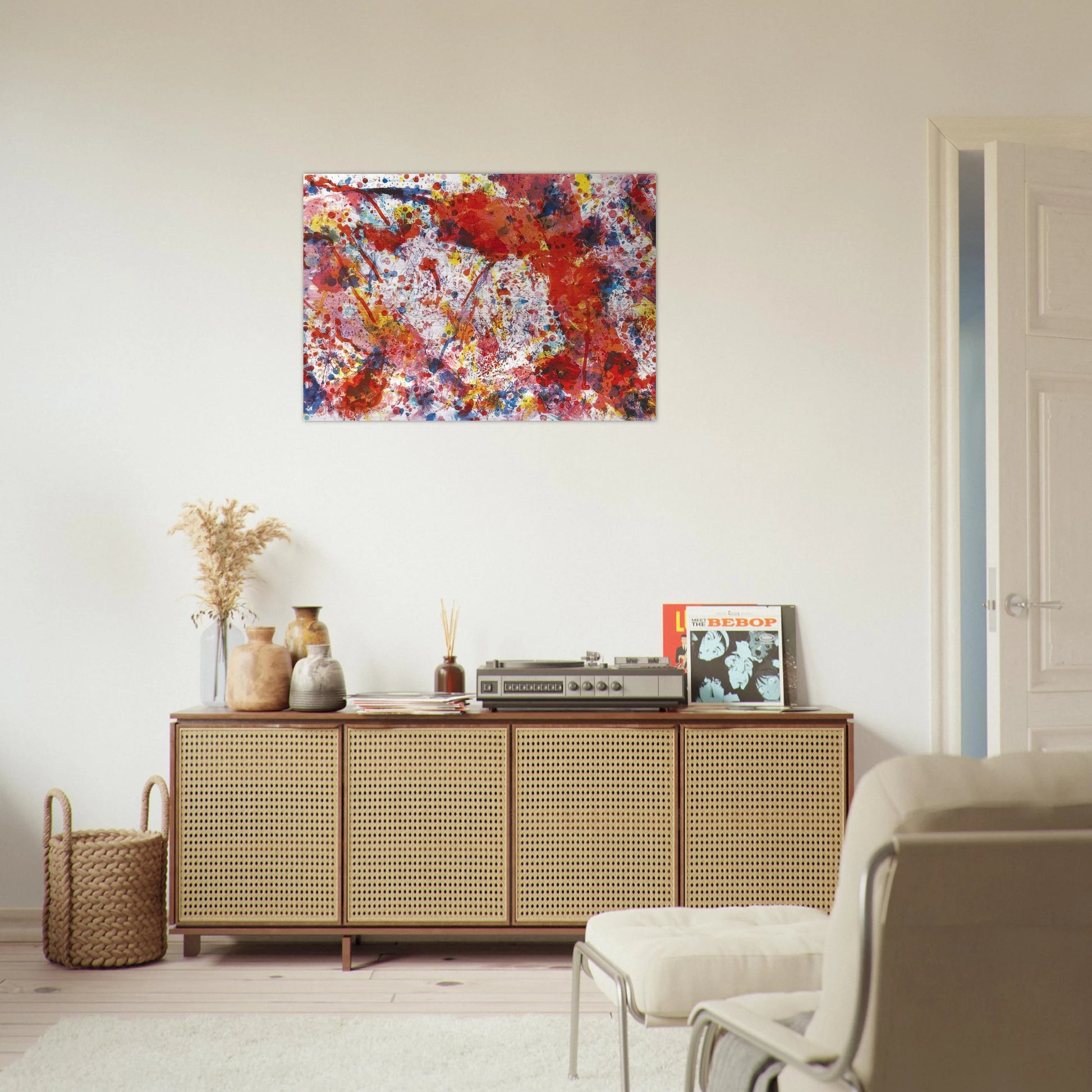 And Pink - Sam Francis Brushed Aluminum Print - 70x100 cm / 28x40 inches | Sam Francis Aluminum Print | Sam Francis Prints