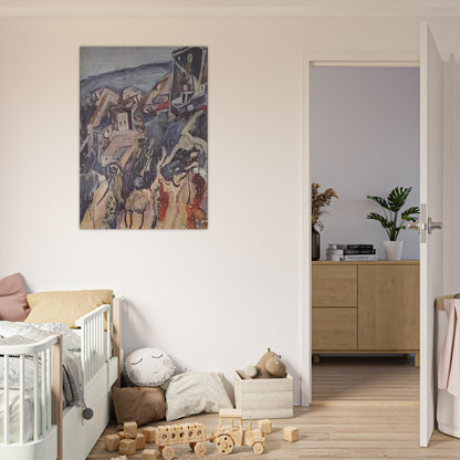 HOUSES BY THE SEA 1918 - Chaim Soutine Brushed Aluminum Print - 70x100 cm / 28x40 inches | Chaim Soutine Aluminum Print | Chaim Soutine Prints