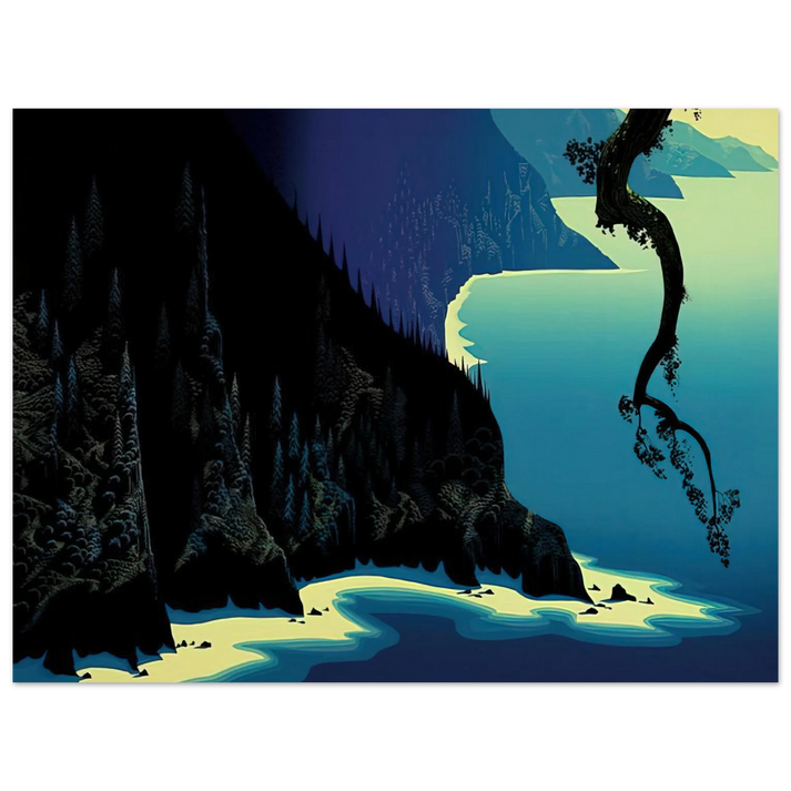 Eyvind Earle - Big Sur  75x100 cm / 30x40inches Fine Art Poster