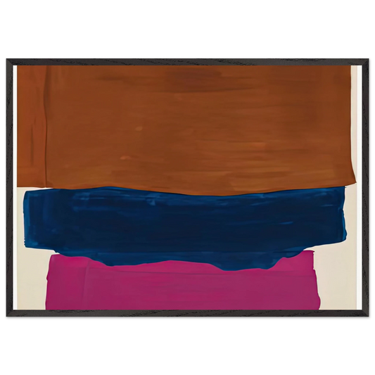 Indian Summer 1967- - Helen Frankenthaler 70x100 cm / 28x40 inches Framed Art Print – Black Wooden Frame