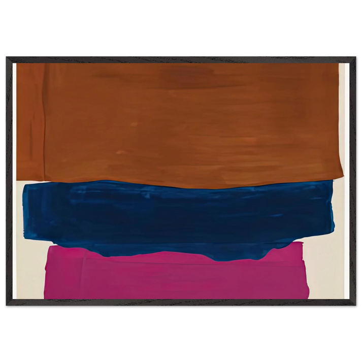 Indian Summer 1967- - Helen Frankenthaler 70x100 cm / 28x40 inches Framed Art Print – Black Wooden Frame