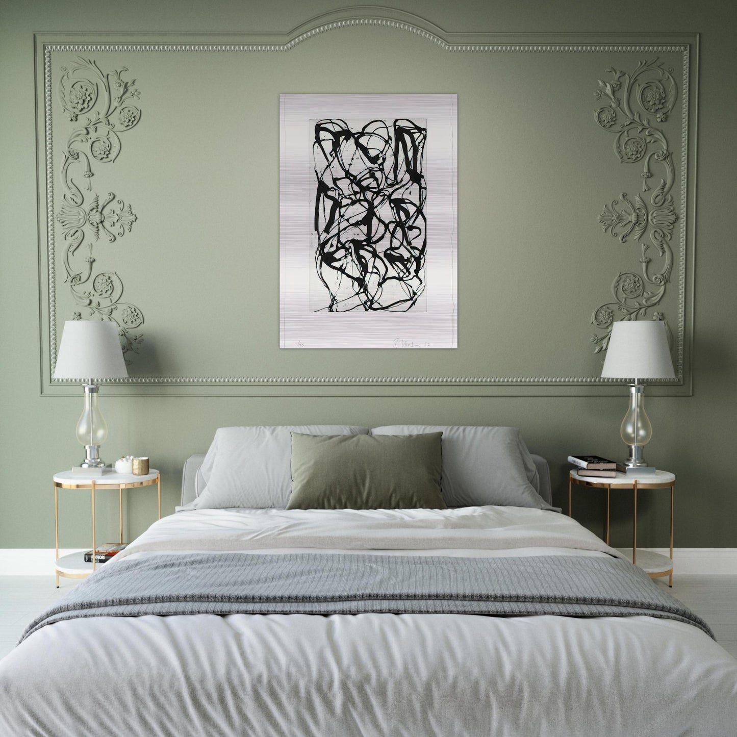 Han Shan Exit - 1992 - Brice Marden Brushed Aluminum Print - 70x100 cm / 28x40 inches | Brice Marden Aluminum Print | Brice Marden Prints