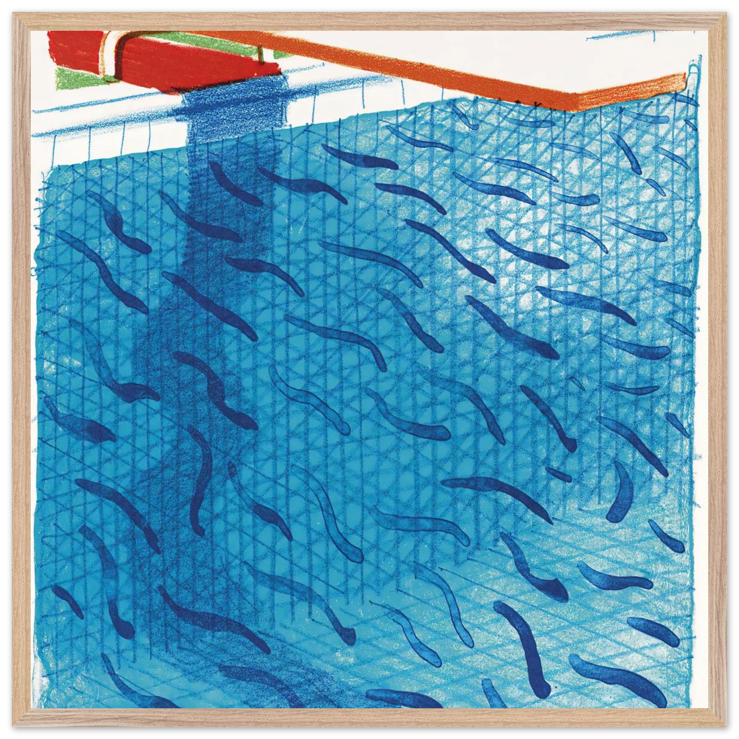 David Hockney - David Hockney Wall art - 30x45 cm / 12x18 inches - Premium Wooden Framed Poster With Fine Art Paper-canvas - Wood frame