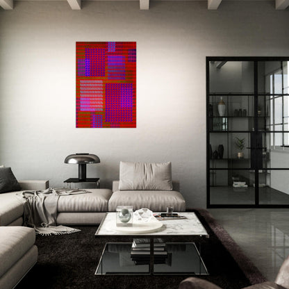 Keiho C1 - 1963 - Victor Vasarely Brushed Aluminum Print - 70x100 cm / 28x40 inches | Victor Vasarely Aluminum Print | Victor Vasarely Prints