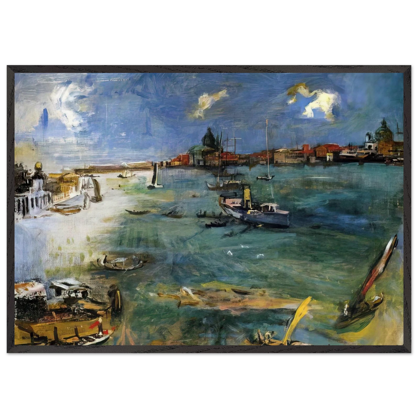 NOTDETECTED235881 - OSKAR KOKOSCHKA 70x100 cm / 28x40 inches Framed Art Print – Black Wooden Frame