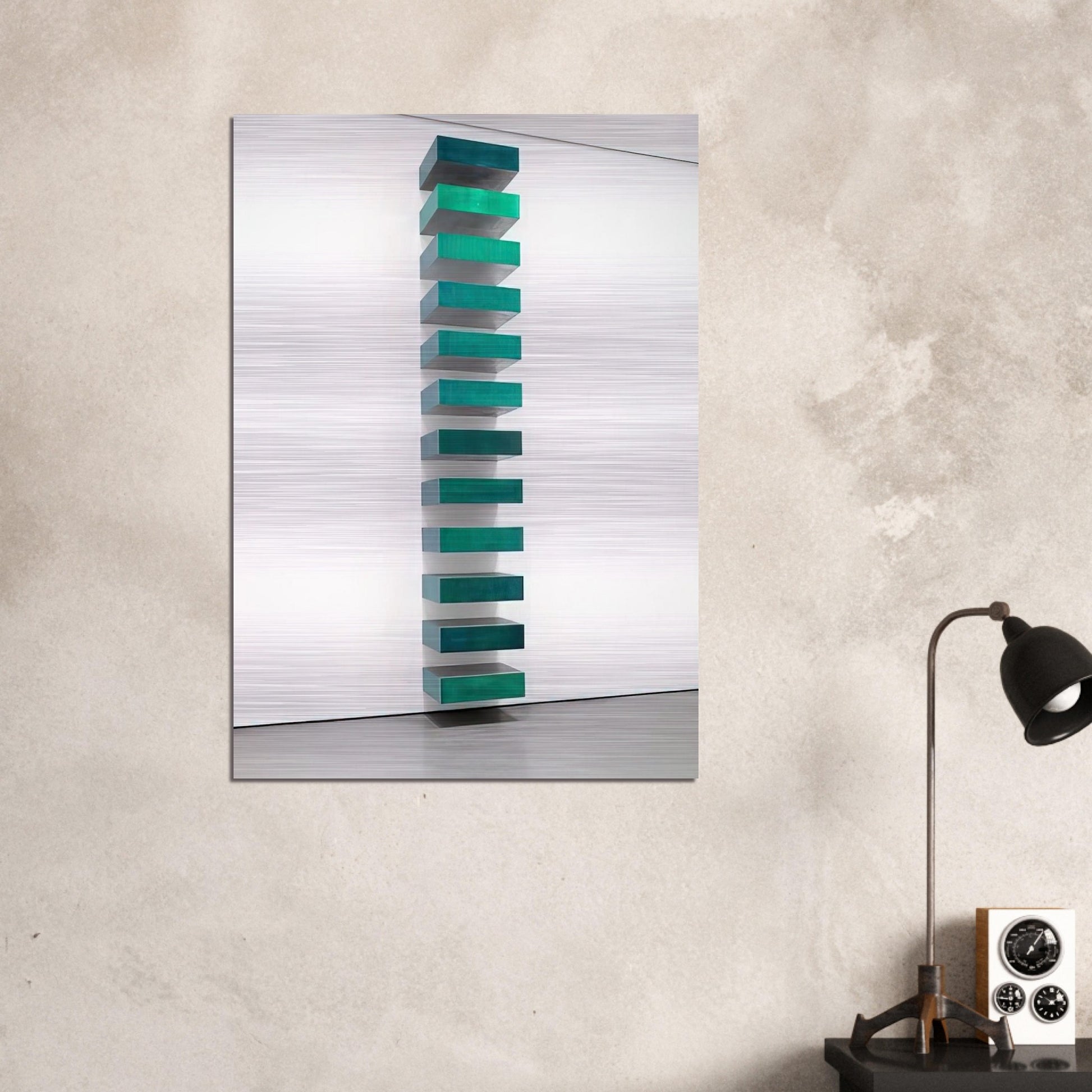 Untitled - 1967 - Donald Judd Brushed Aluminum Print - 70x100 cm / 28x40 inches | Donald Judd Aluminum Print | Donald Judd Prints