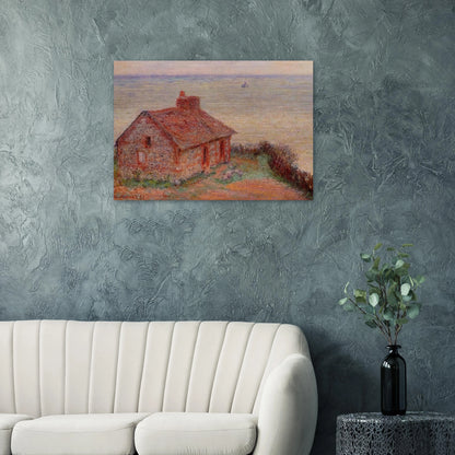 Customs House, Rose Effect - claude monet Brushed Aluminum Print - 70x100 cm / 28x40 inches | claude monet Aluminum Print | claude monet Prints