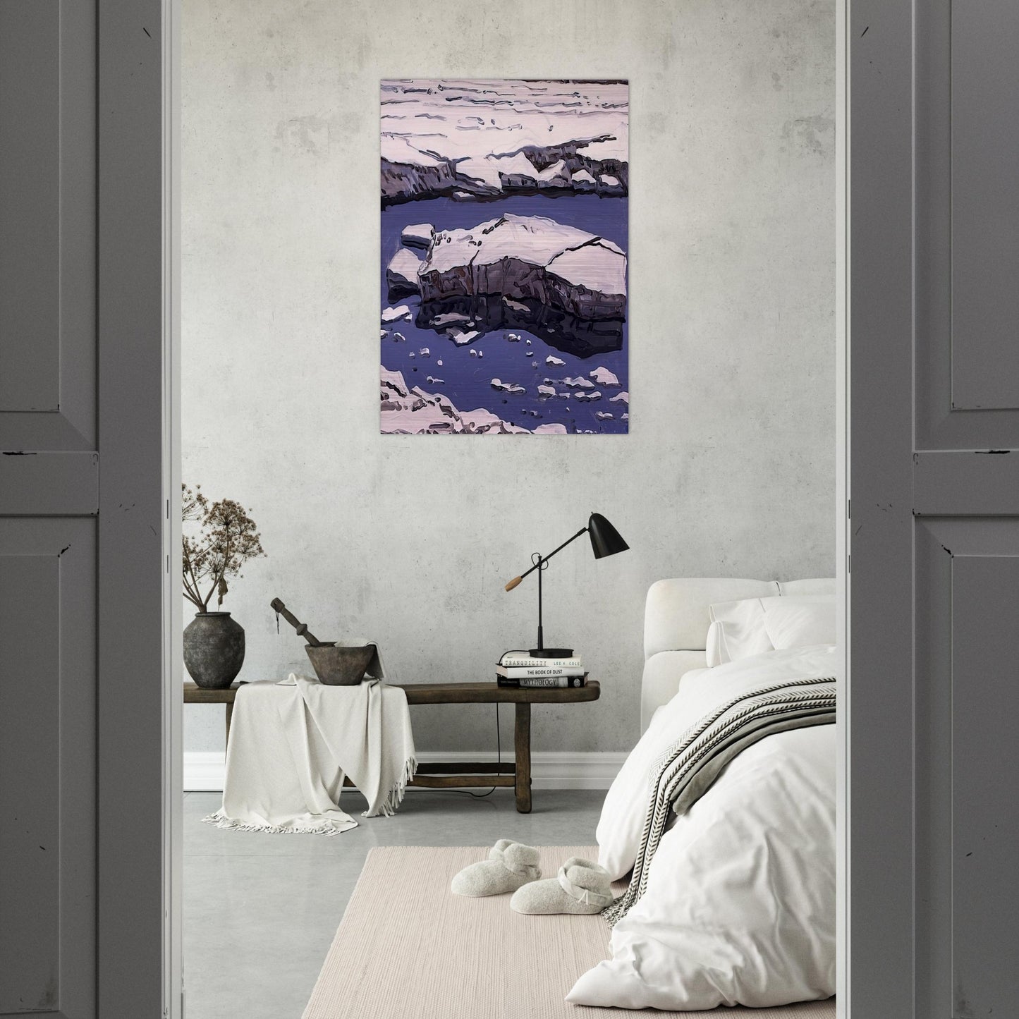 Study for Ice Flow, Allagash - 1996 - Neil Welliver Brushed Aluminum Print - 70x100 cm / 28x40 inches | Neil Welliver Aluminum Print | Neil Welliver Prints