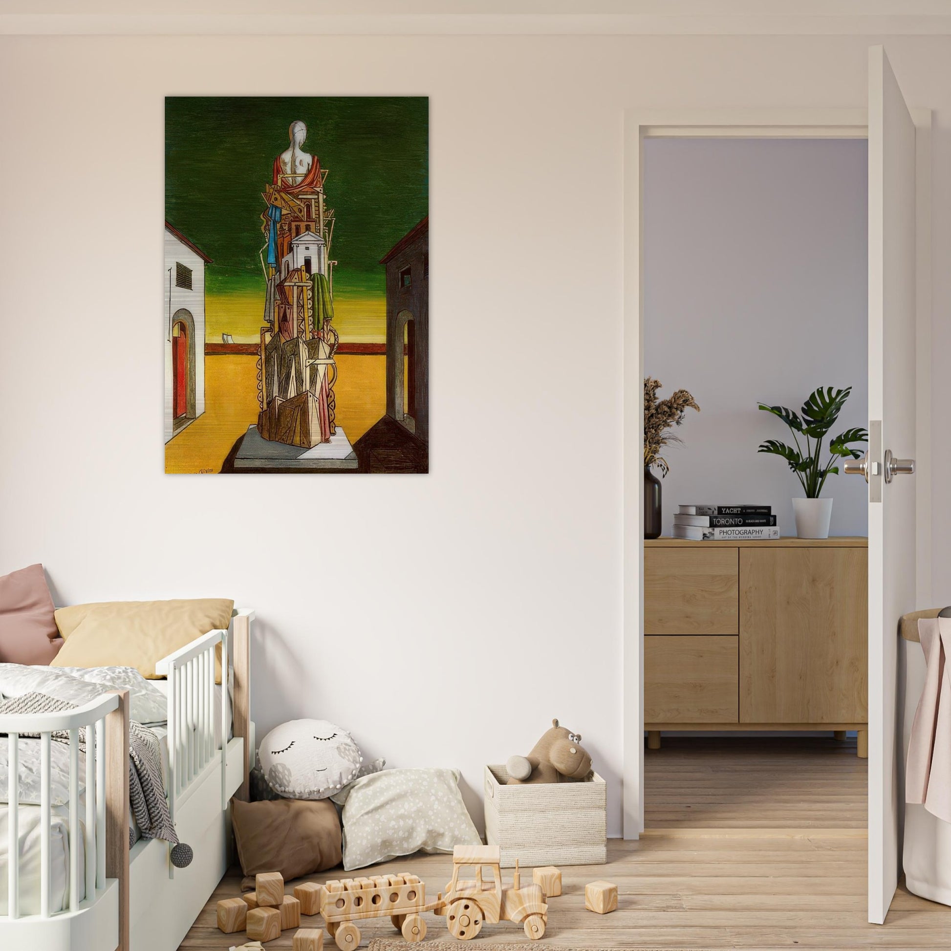 THE GREAT METAPHYSICIAN 1971 - Giorgio de Chirico Brushed Aluminum Print - 70x100 cm / 28x40 inches | Giorgio de Chirico Aluminum Print | Giorgio de Chirico Prints