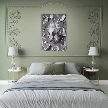 CONTRAST ORDER AND CHAOS - MC Escher Brushed Aluminum Print - 70x100 cm / 28x40 inches | MC Escher Aluminum Print | MC Escher Prints