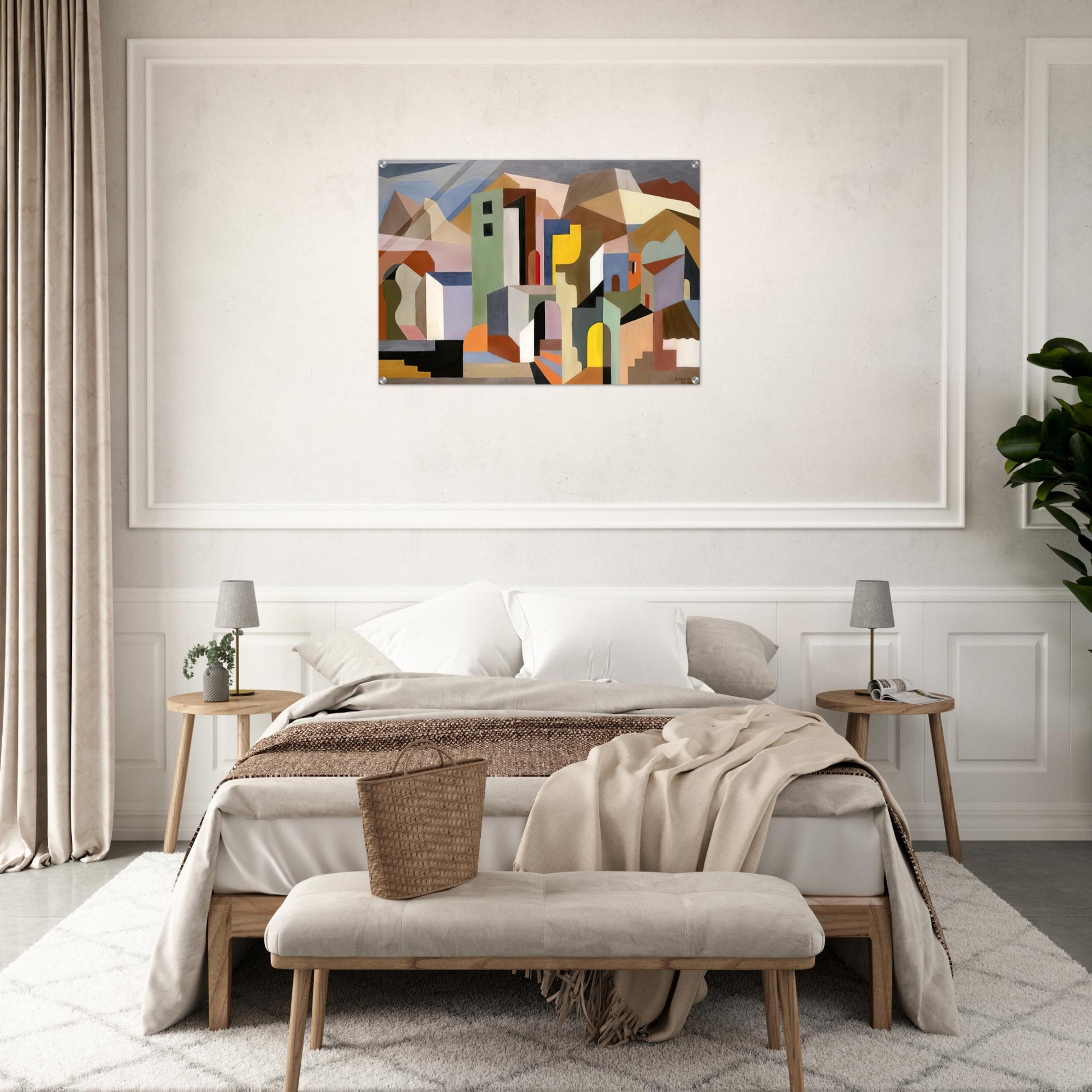 ARCHITECTURAL FORM OF FUTURE IDEAL LANDSCAPE 1921 - Enrico Prampolini Acrylic Print - 70x100 cm / 28x40″ inches