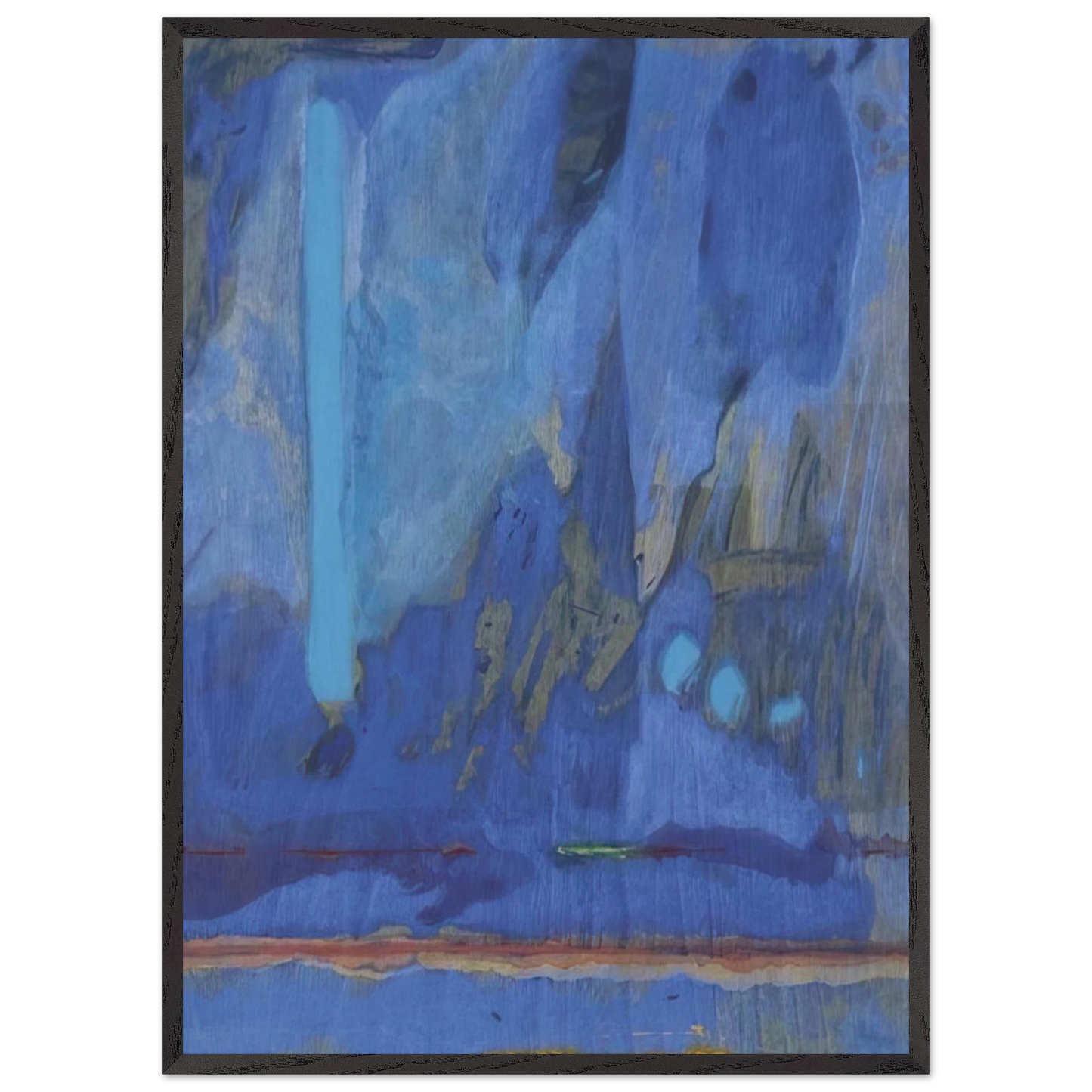Helen Frankenthaler - Tales of Genji III - 1998 Wall art - A2 (42 x 59.4  cm) - Premium Wooden Framed Poster With Fine Art Paper-canvas - White frame